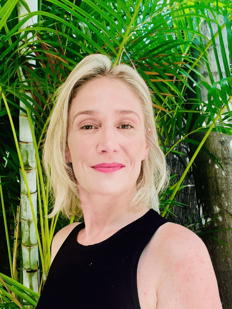 Pardon My Persona Podcast host Jaimee Laine recording in Asheville